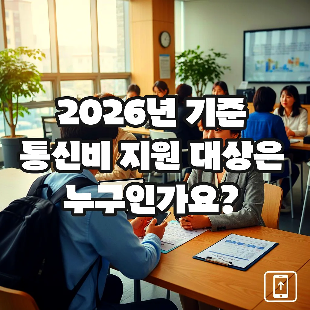 글의 2026년 기준 통신비 지원 대상은 누구인가요? 이미지