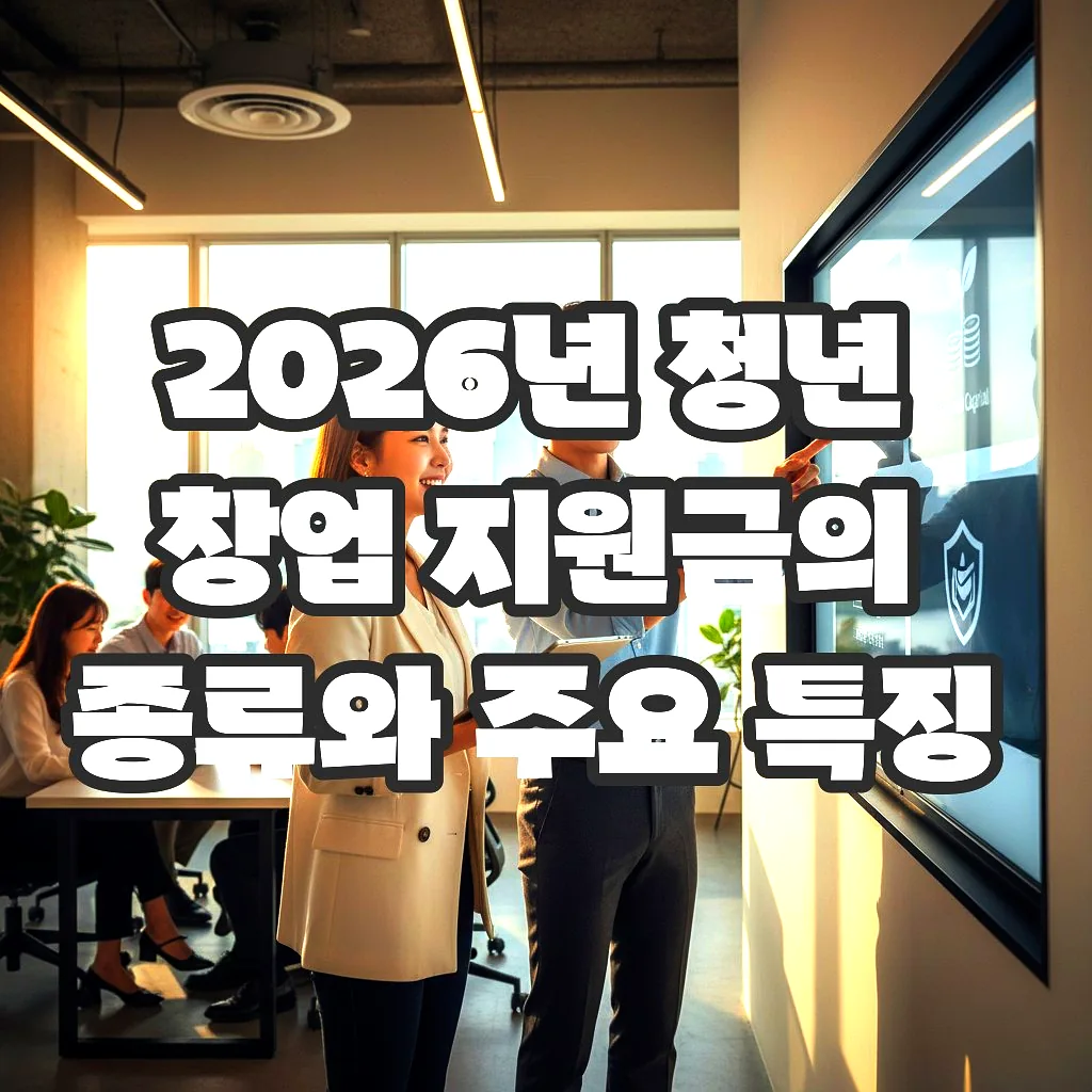글의 2026년 청년 창업 지원금의 종류와 주요 특징 이미지