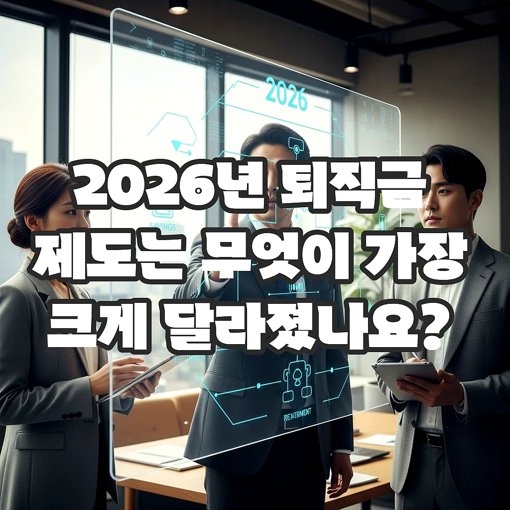 글의 2026년 퇴직금 제도는 무엇이 가장 크게 달라졌나요? 이미지