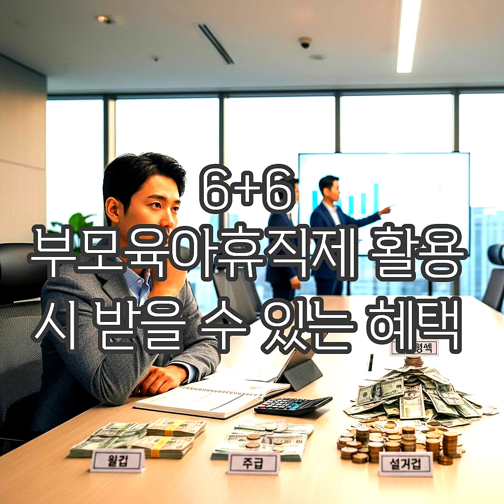 글의 6+6 부모육아휴직제 활용 시 받을 수 있는 혜택 이미지