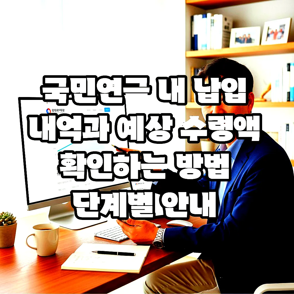 글의 국민연금 내 납입 내역과 예상 수령액 확인하는 방법 단계별 안내 이미지