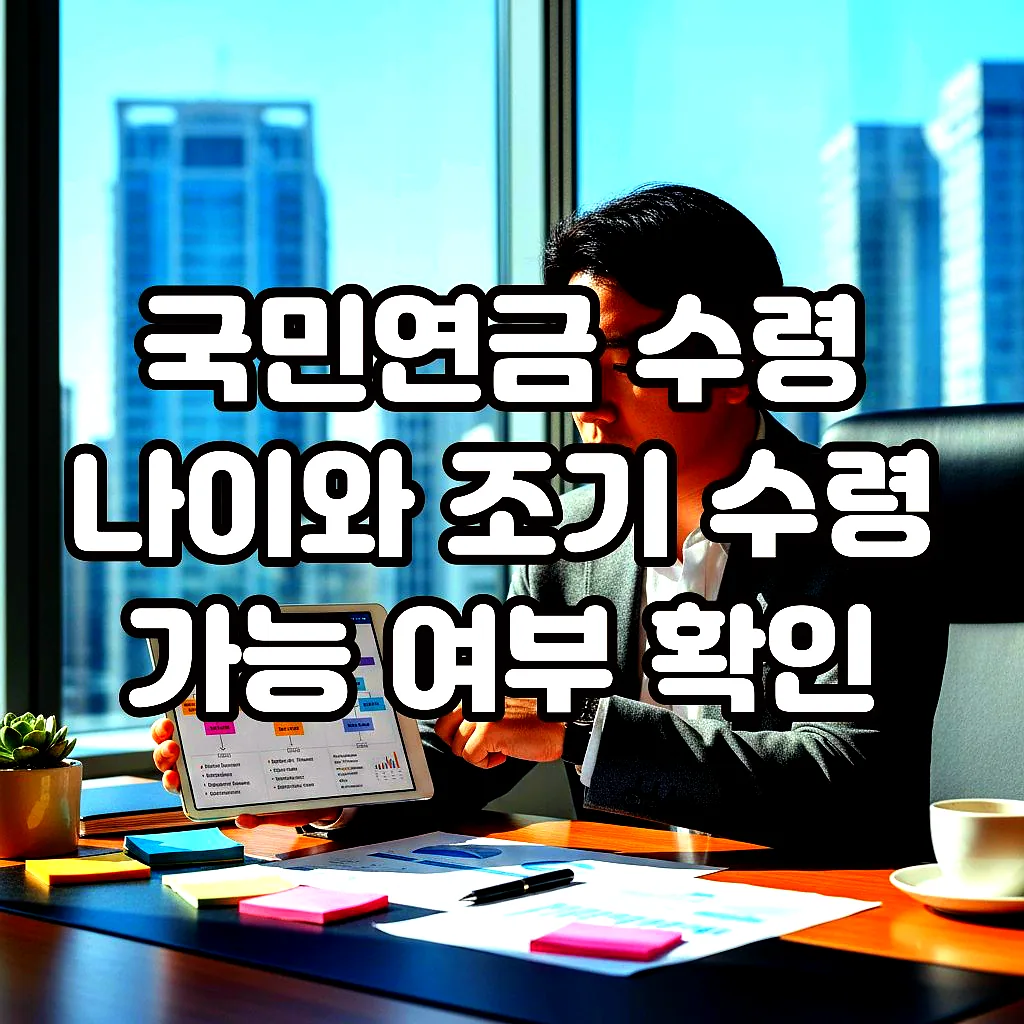 글의 국민연금 수령 나이와 조기 수령 가능 여부 확인 이미지