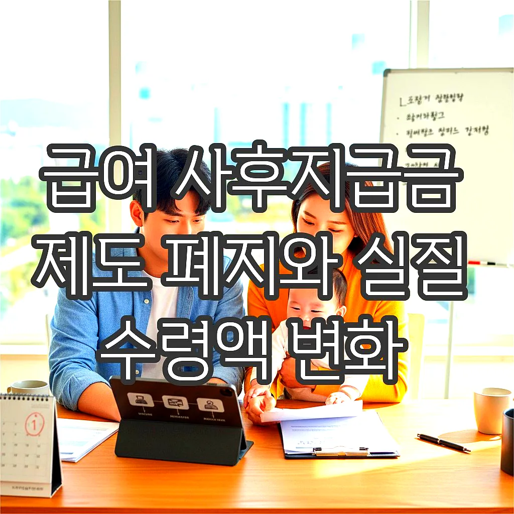 글의 급여 사후지급금 제도 폐지와 실질 수령액 변화 이미지