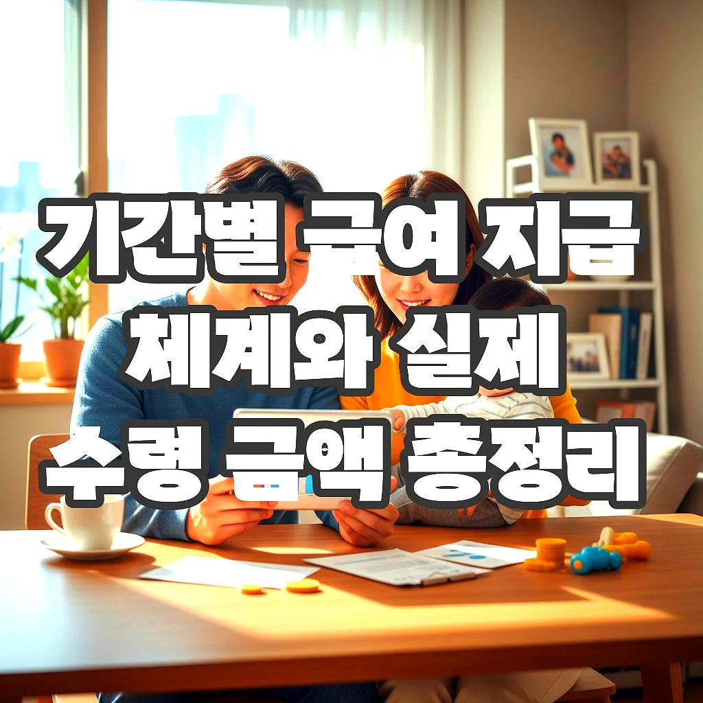 글의 기간별 급여 지급 체계와 실제 수령 금액 총정리 이미지