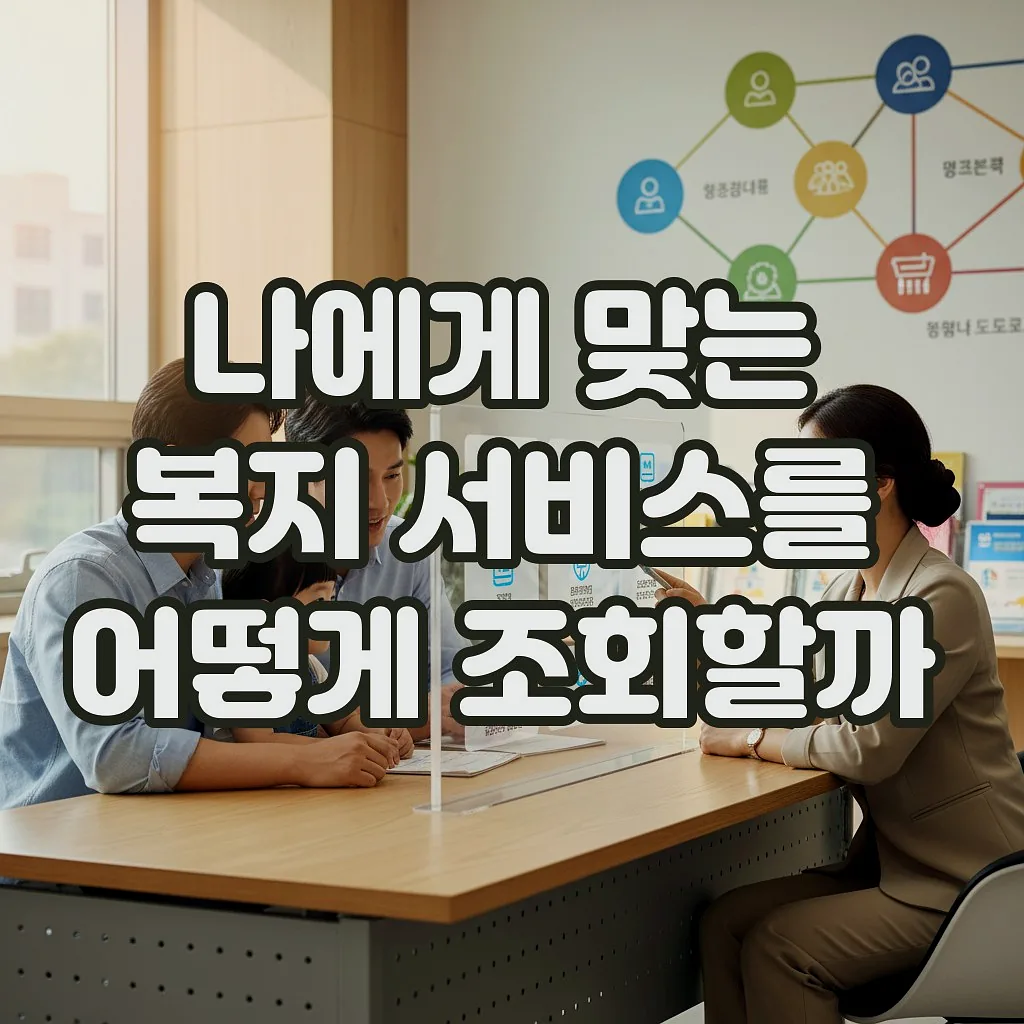 글의 나에게 맞는 복지 서비스를 어떻게 조회할까 이미지