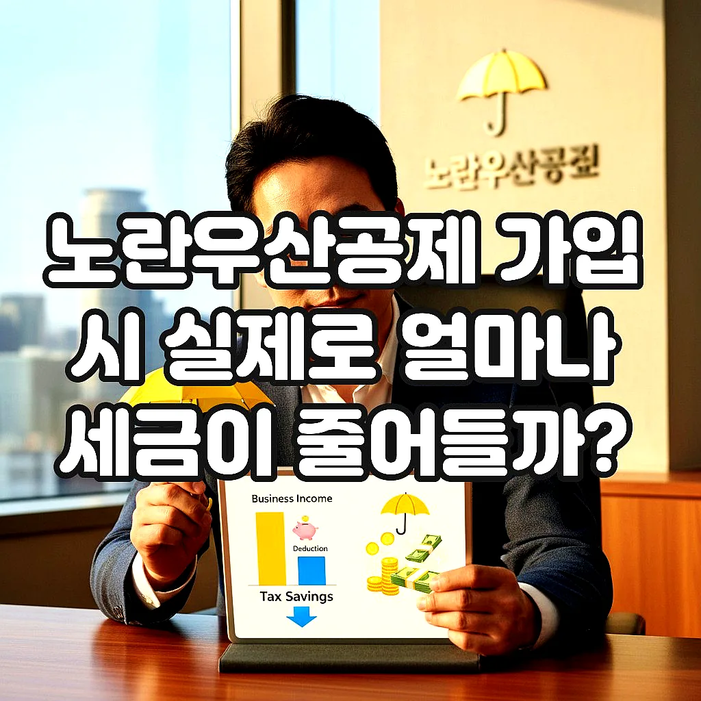 글의 노란우산공제 가입 시 실제로 얼마나 세금이 줄어들까? 이미지