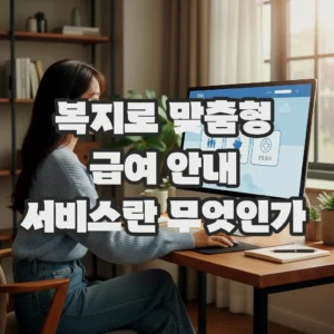 글의 복지로 맞춤형 급여 안내 서비스란 무엇인가 이미지