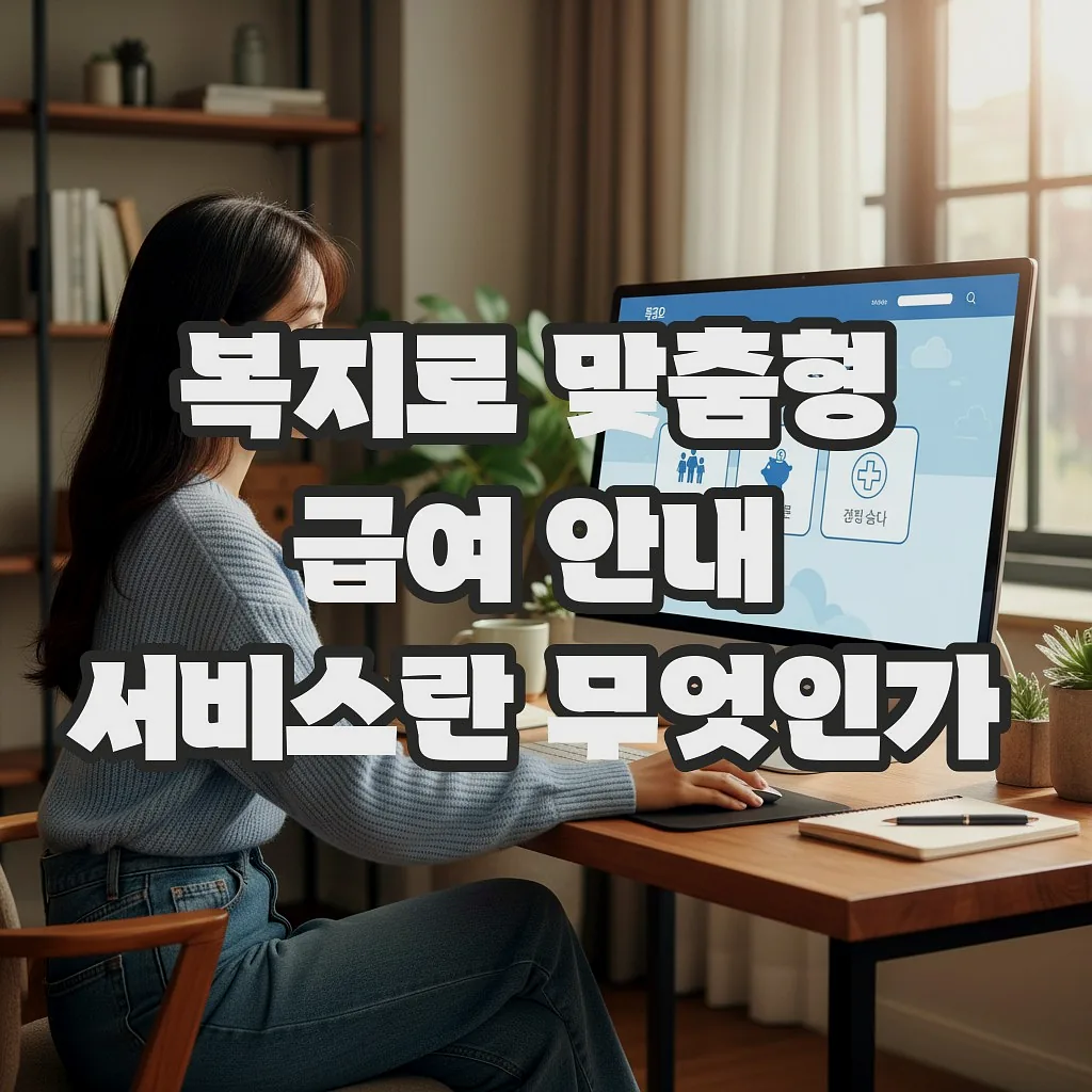 글의 복지로 맞춤형 급여 안내 서비스란 무엇인가 이미지