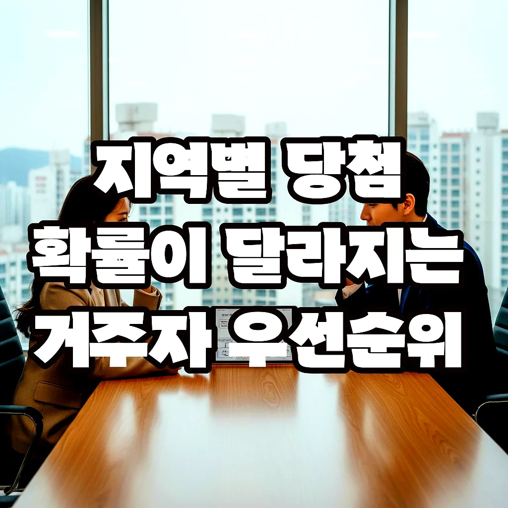 글의 지역별 당첨 확률이 달라지는 거주자 우선순위 이미지