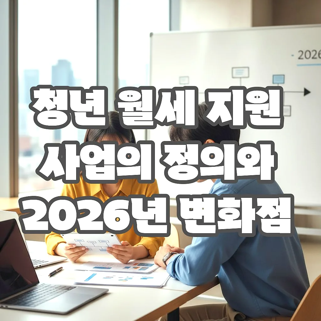 글의 청년 월세 지원 사업의 정의와 2026년 변화점 이미지