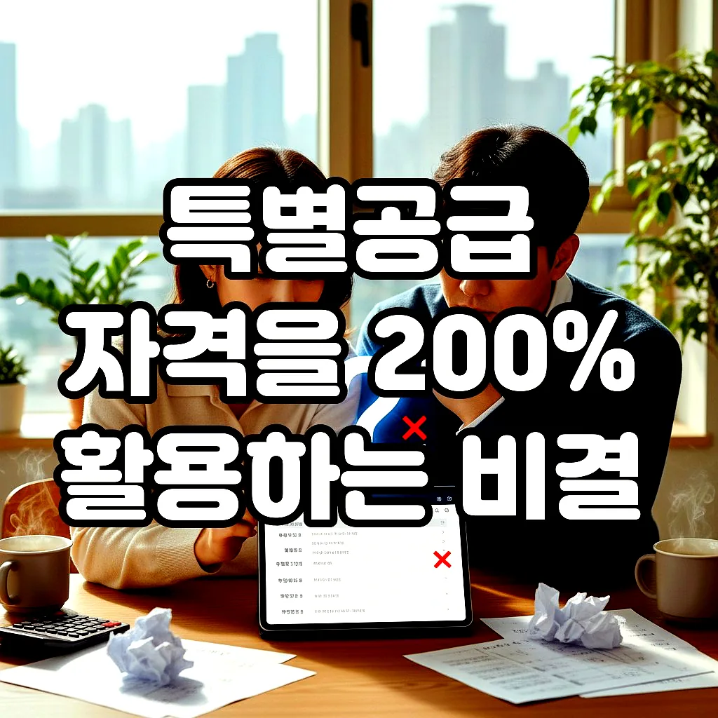 글의 특별공급 자격을 200% 활용하는 비결 이미지